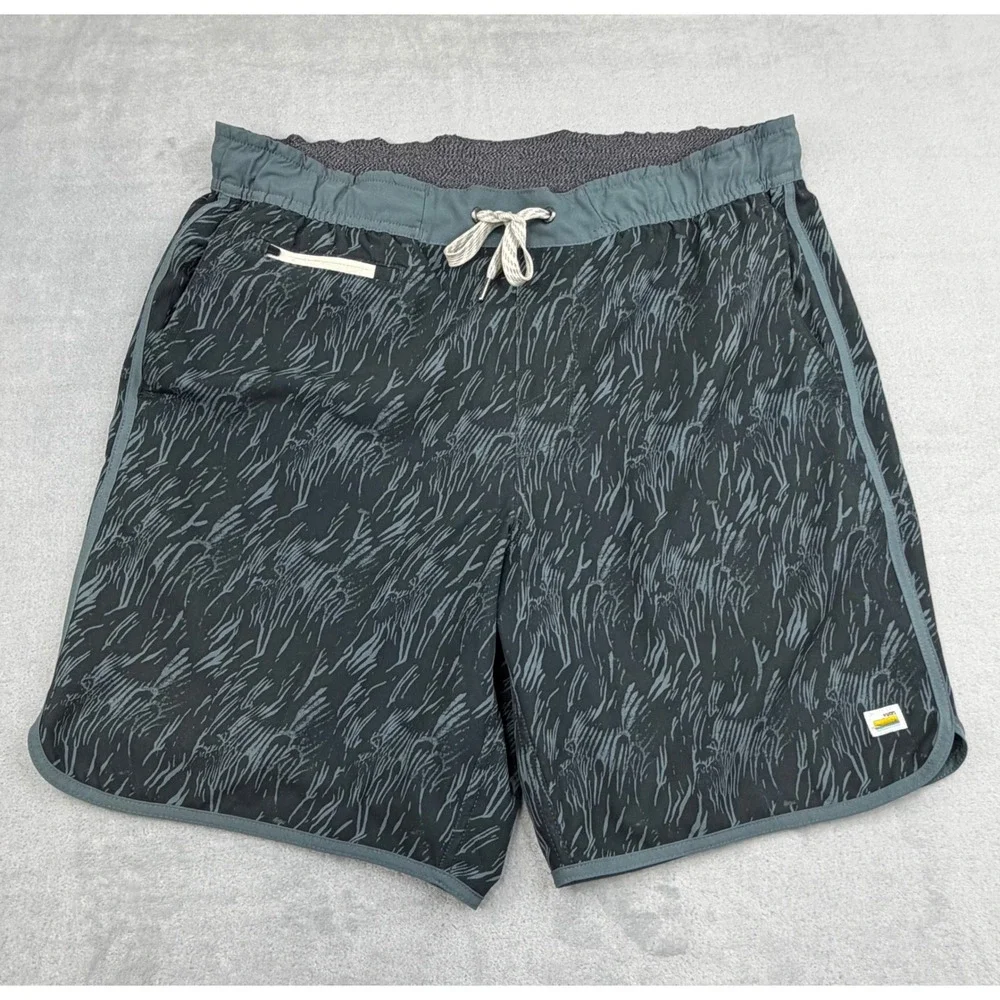 Vuori Mens Banks Shorts Kashmir Flux Medium Grey Blue Performance Board Shorts
